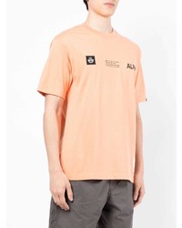 T-shirt girocollo stampata arancione di Alpha Industries