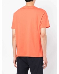 T-shirt girocollo stampata arancione di Hackett
