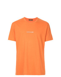 T-shirt girocollo stampata arancione di Loveless