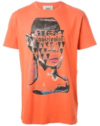 T-shirt girocollo stampata arancione di Marc Jacobs