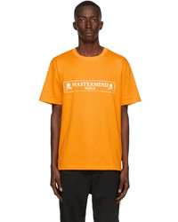 T-shirt girocollo stampata arancione di Mastermind World