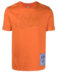 T-shirt girocollo stampata arancione di McQ