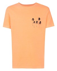 T-shirt girocollo stampata arancione di OSKLEN