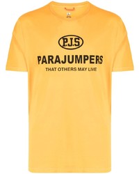 T-shirt girocollo stampata arancione di Parajumpers