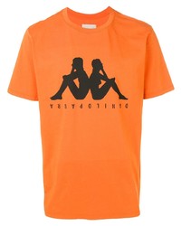 T-shirt girocollo stampata arancione di Paura