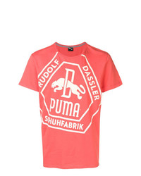 T-shirt girocollo stampata arancione di Puma