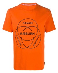 T-shirt girocollo stampata arancione di Raeburn