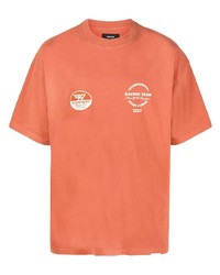 T-shirt girocollo stampata arancione di Represent