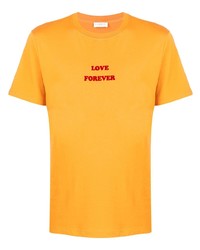 T-shirt girocollo stampata arancione di Sandro Paris