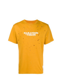 T-shirt girocollo stampata arancione di Satisfy