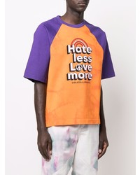 T-shirt girocollo stampata arancione di Dolce & Gabbana