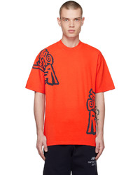 T-shirt girocollo stampata arancione di Stray Rats