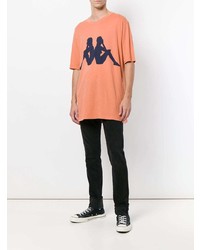 T-shirt girocollo stampata arancione di Faith Connexion