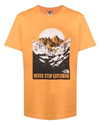T-shirt girocollo stampata arancione di The North Face