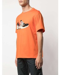 T-shirt girocollo stampata arancione di Mostly Heard Rarely Seen 8-Bit