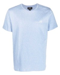 T-shirt girocollo stampata azzurra di A.P.C.