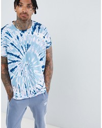 T-shirt girocollo stampata azzurra di ASOS DESIGN