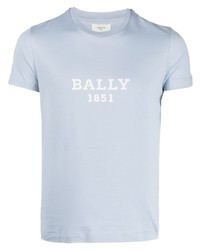T-shirt girocollo stampata azzurra di Bally