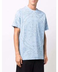 T-shirt girocollo stampata azzurra di Family First
