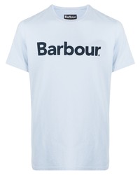 T-shirt girocollo stampata azzurra di Barbour