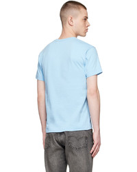 T-shirt girocollo stampata azzurra di Comme Des Garcons Play
