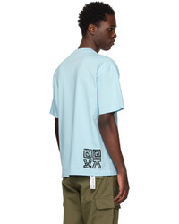 T-shirt girocollo stampata azzurra di DEVÁ STATES