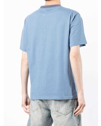 T-shirt girocollo stampata azzurra di Nicholas Daley