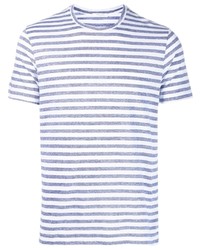 T-shirt girocollo stampata azzurra di Boglioli