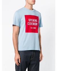 T-shirt girocollo stampata azzurra di Opening Ceremony