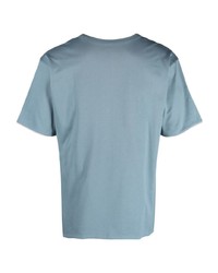 T-shirt girocollo stampata azzurra di Needles