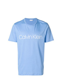 T-shirt girocollo stampata azzurra di CK Calvin Klein