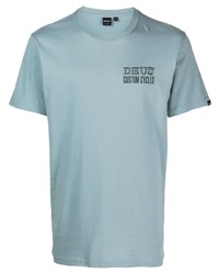 T-shirt girocollo stampata azzurra di Deus Ex Machina