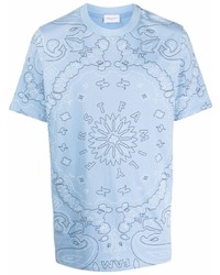 T-shirt girocollo stampata azzurra di Family First