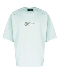 T-shirt girocollo stampata azzurra di FIVE CM