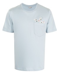 T-shirt girocollo stampata azzurra di Gieves & Hawkes