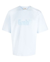 T-shirt girocollo stampata azzurra di Gmbh