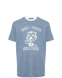 T-shirt girocollo stampata azzurra di GUILD PRIME