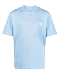 T-shirt girocollo stampata azzurra di Ih Nom Uh Nit