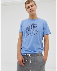 T-shirt girocollo stampata azzurra di J.Crew Mercantile
