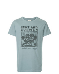 T-shirt girocollo stampata azzurra di Kent & Curwen