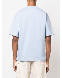 T-shirt girocollo stampata azzurra di Jacquemus