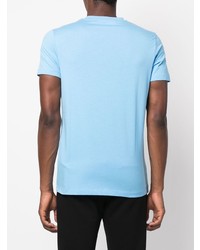T-shirt girocollo stampata azzurra di Karl Lagerfeld