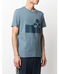 T-shirt girocollo stampata azzurra di Peuterey