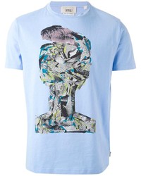 T-shirt girocollo stampata azzurra di Marc Jacobs