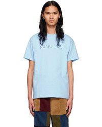 T-shirt girocollo stampata azzurra di Noah