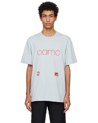 T-shirt girocollo stampata azzurra di Oamc