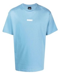 T-shirt girocollo stampata azzurra di Omc