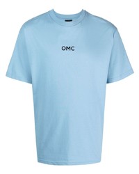 T-shirt girocollo stampata azzurra di Omc