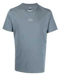 T-shirt girocollo stampata azzurra di Parajumpers