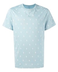T-shirt girocollo stampata azzurra di Polo Ralph Lauren